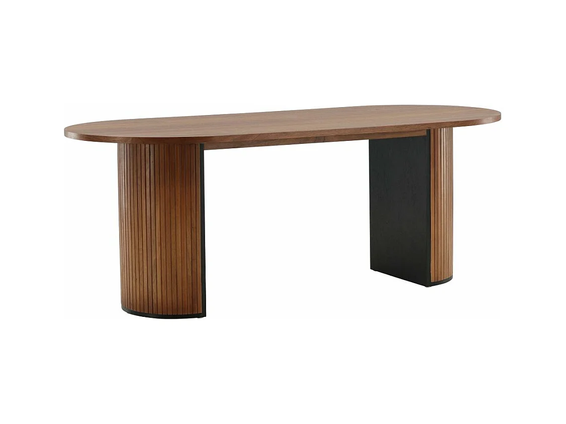 Table à Manger Ovale "Bianca" 200cm Noyer