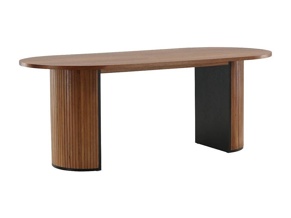 Table à Manger Ovale "Bianca" 200cm Noyer