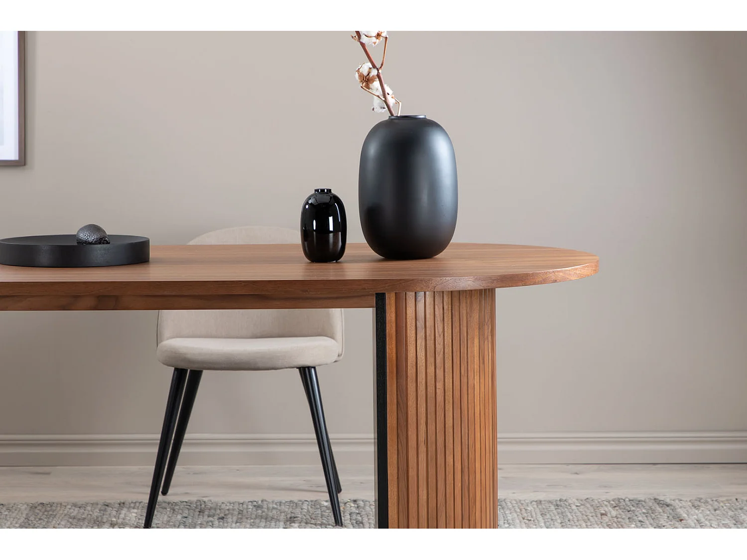 Table à Manger Ovale "Bianca" 200cm Noyer