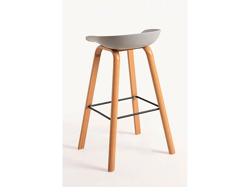 Lote de 2 Taburetes Tolbi - Gris