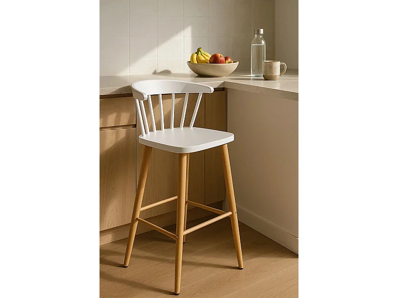 Taburetes Altos - Taburete Miki - Blanco