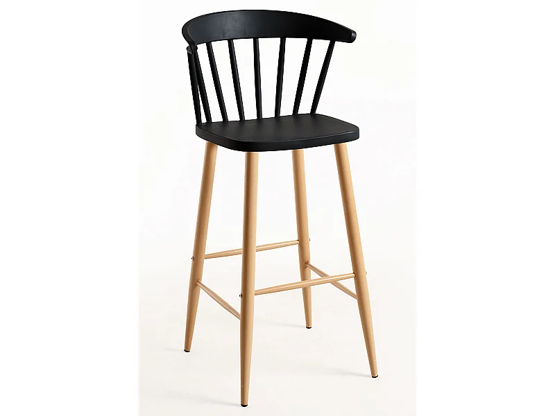 Lote de 2 Taburetes Miki - Negro