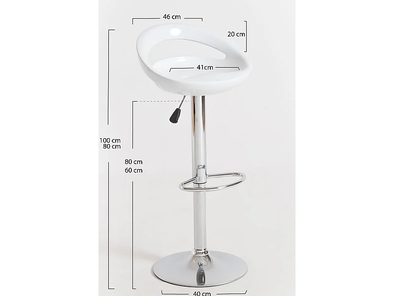 Lote de 4 Taburetes Onis Basic - Blanco