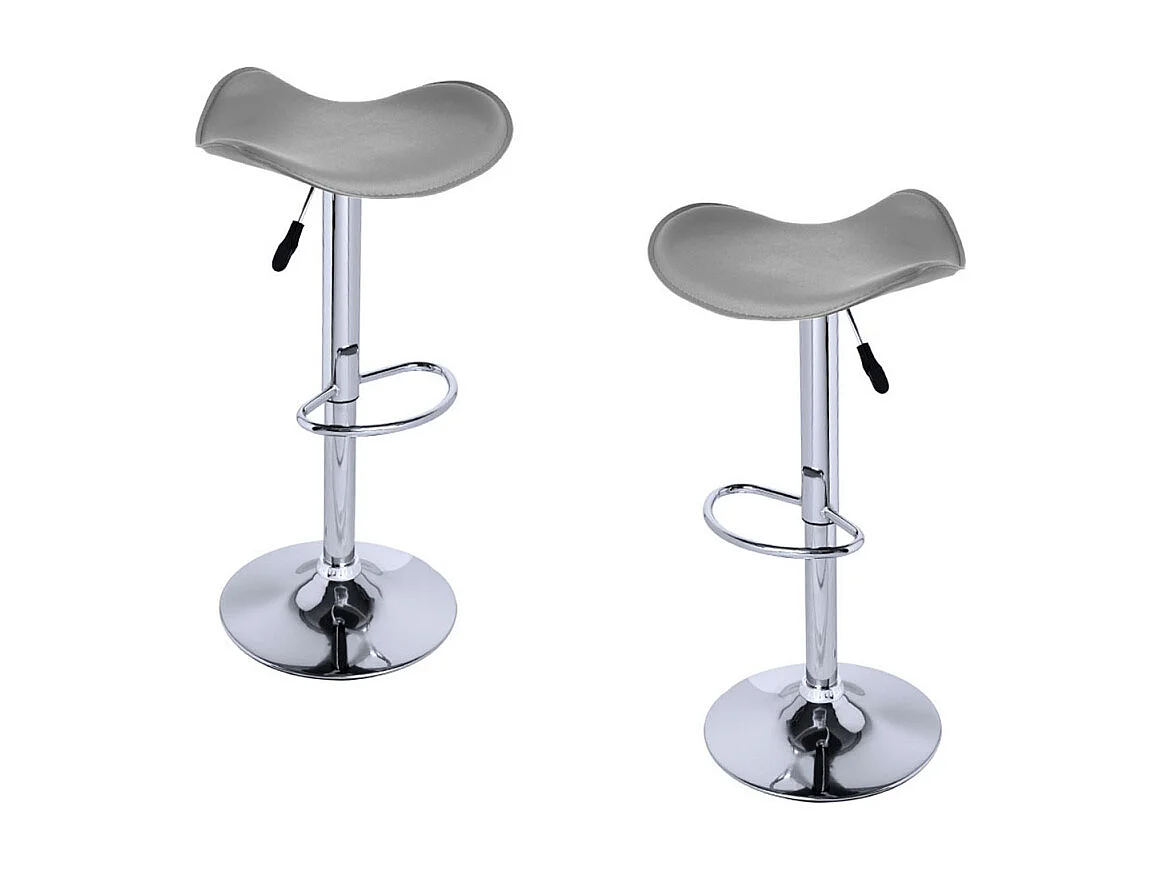 Lote de 2 Taburetes Rox - Gris oscuro