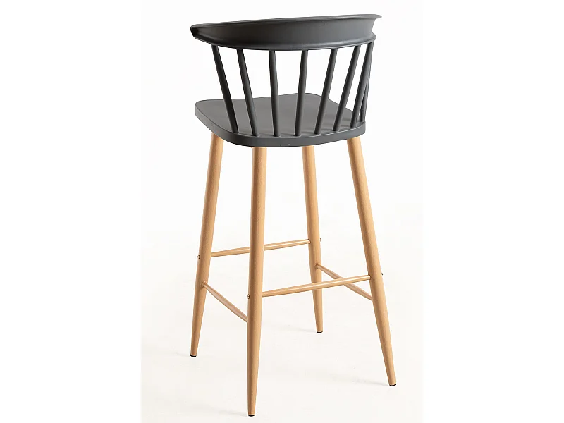 Lote de 2 Taburetes Miki - Gris oscuro