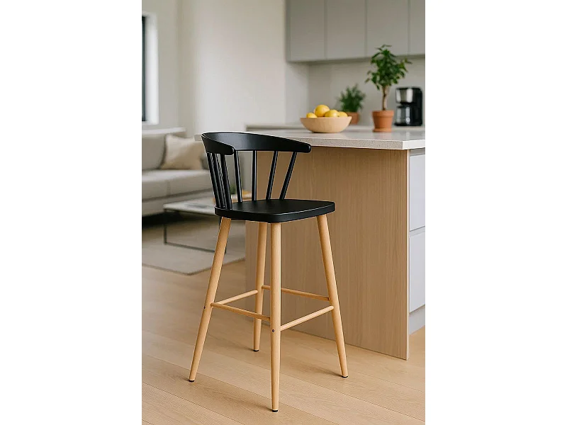 Taburetes Altos - Taburete Miki - Negro