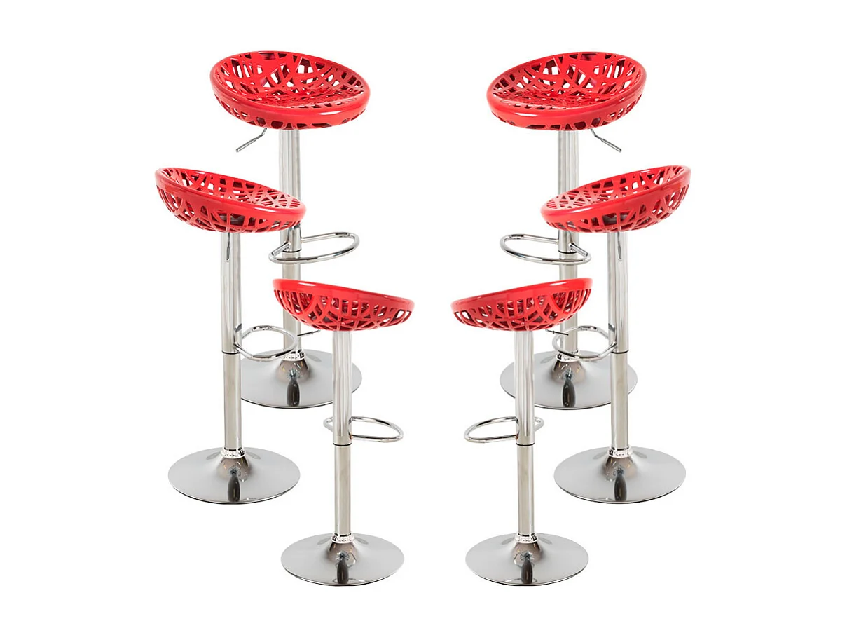 Lote de 6 Taburetes Nest - Rojo