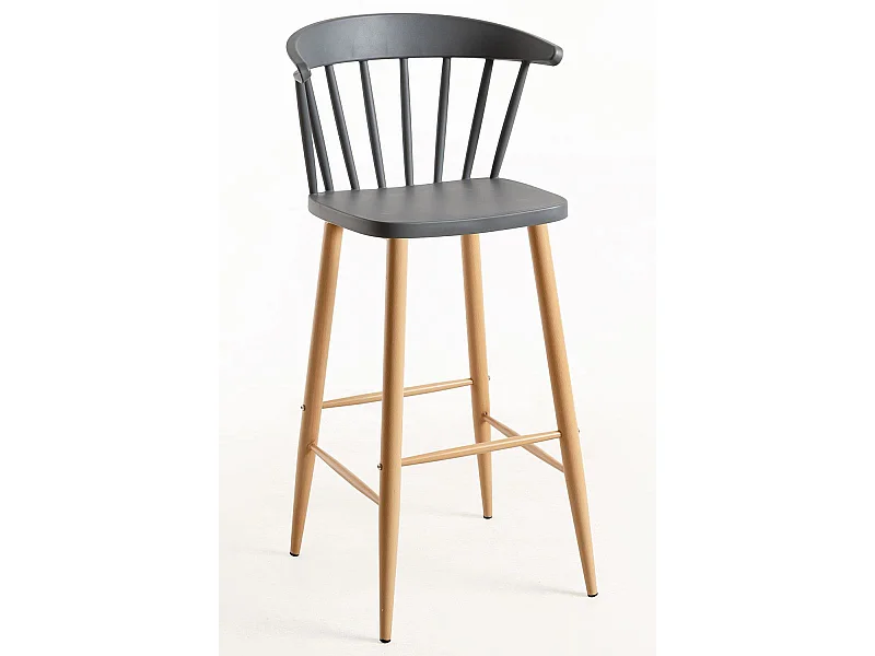 Taburetes Altos - Taburete Miki - Gris oscuro