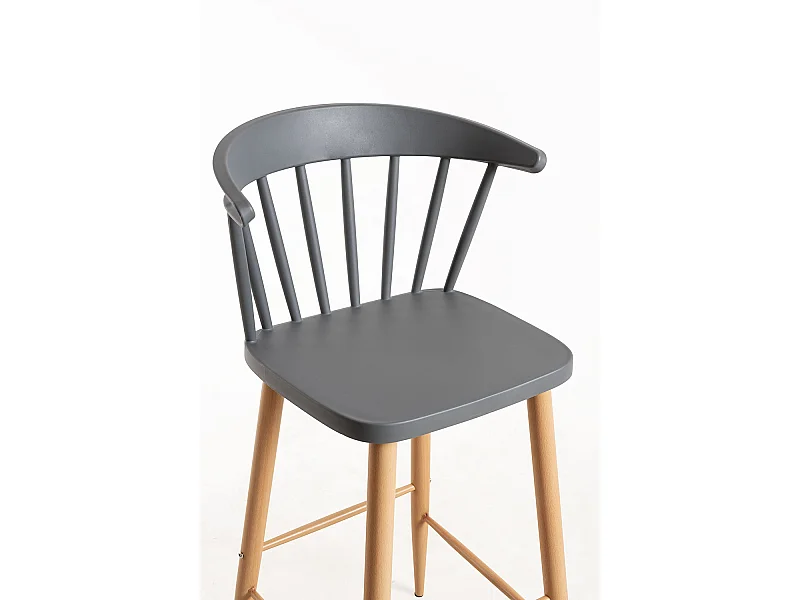 Taburetes Altos - Taburete Miki - Gris oscuro