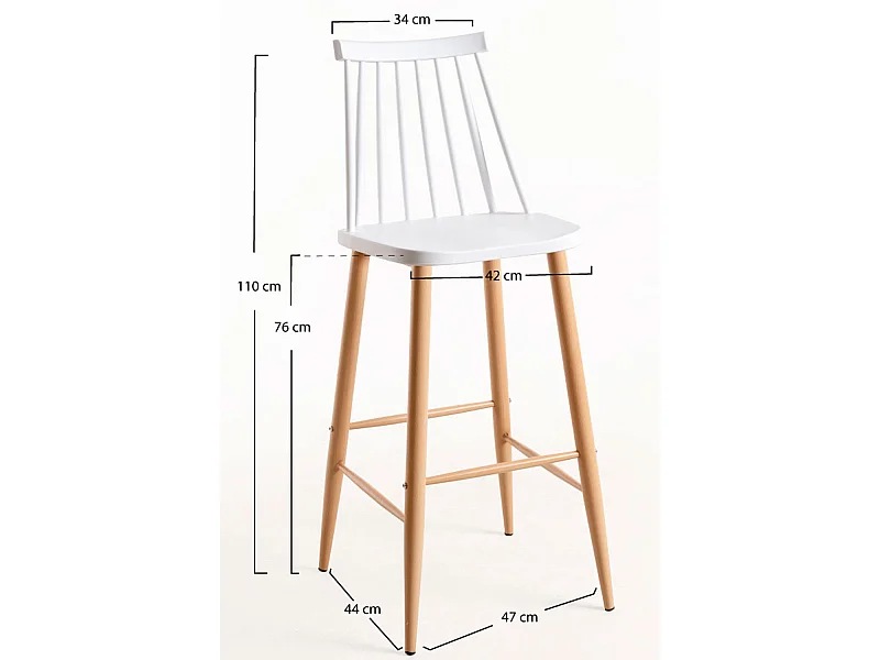 Taburetes Altos - Taburete Bik - Blanco