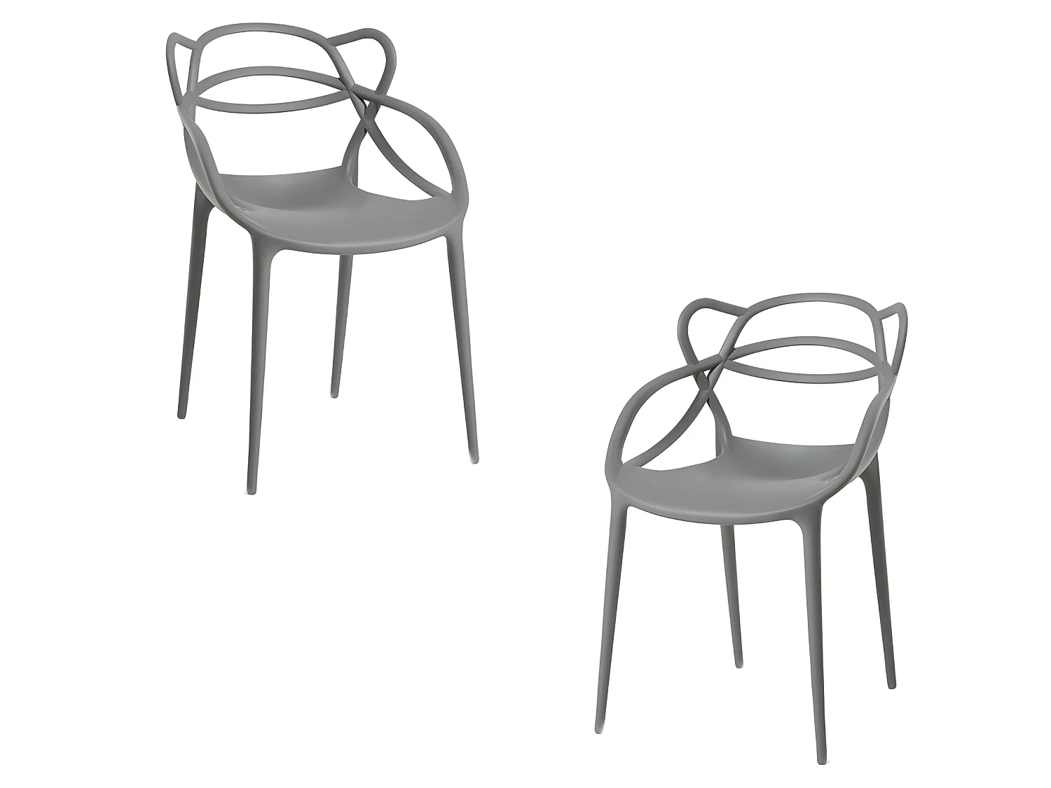 Packs Sillas Jardín - Pack 2 Sillas Droni - Gris oscuro