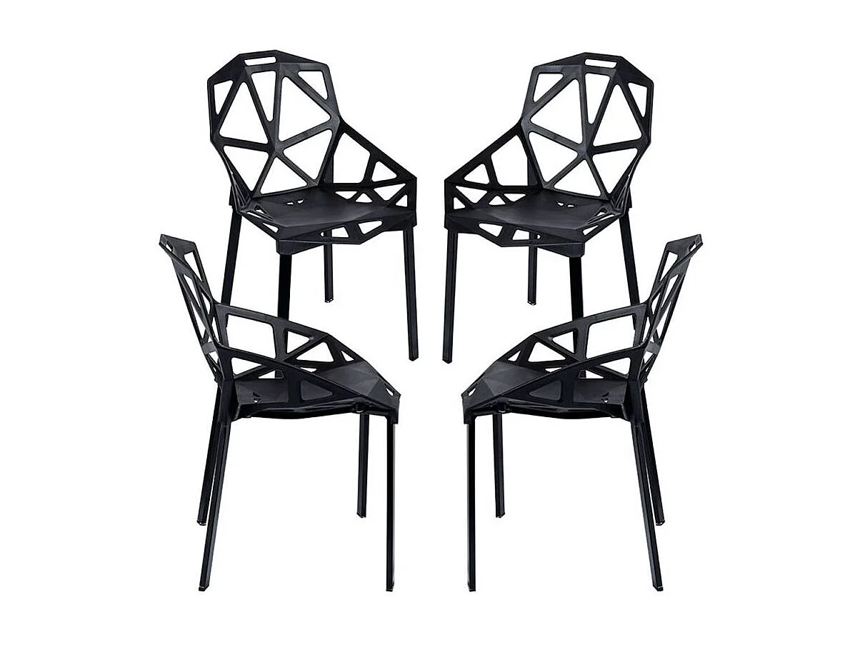 Packs Sillas Comedor - Pack 4 Sillas Omega - Negro