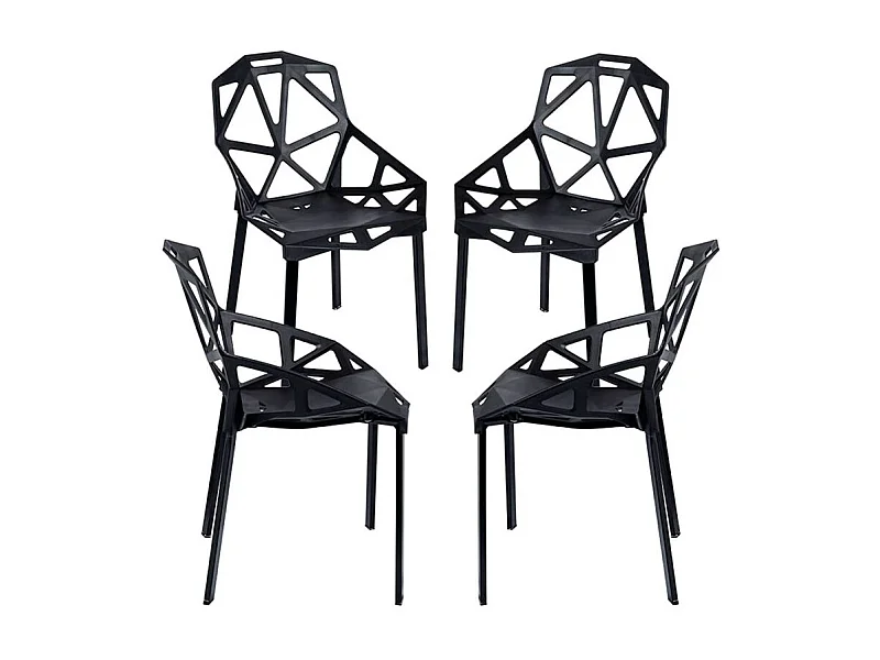 Packs Sillas Comedor - Pack 4 Sillas Omega - Negro