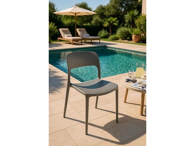 Sillas Jardín - Silla Inis - Gris