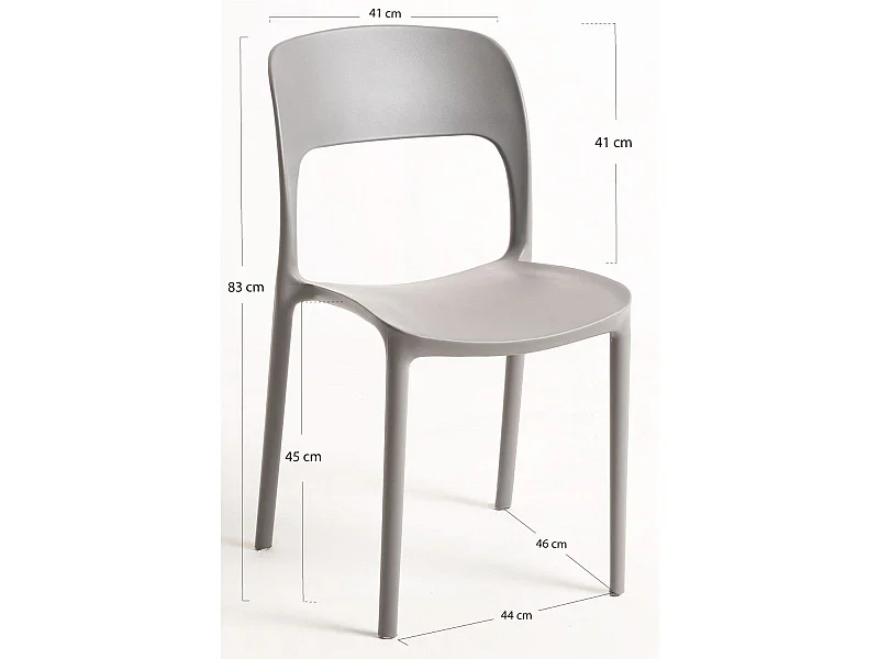 Sillas Jardín - Silla Inis - Gris