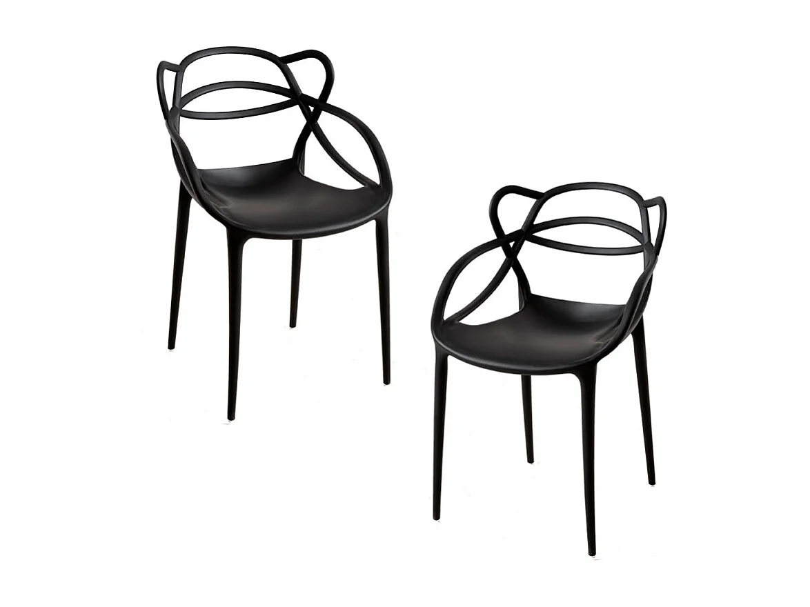 Packs Sillas Jardín - Pack 2 Sillas Droni - Negro