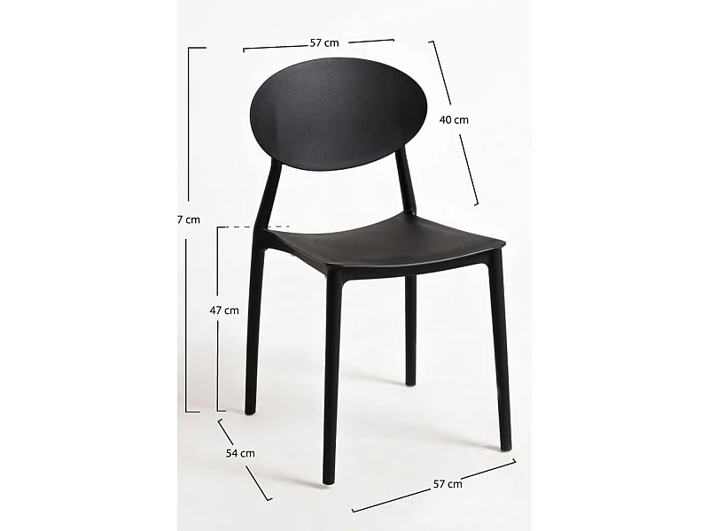 Packs Sillas Jardín - Pack 4 Sillas Bután - Negro