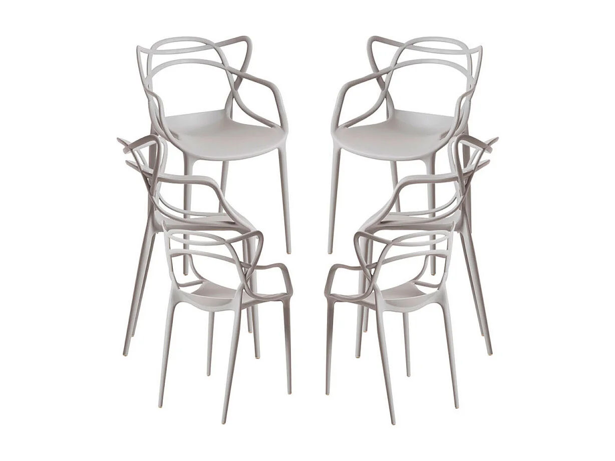 Packs Sillas Jardín - Pack 6 Sillas Korme - Gris