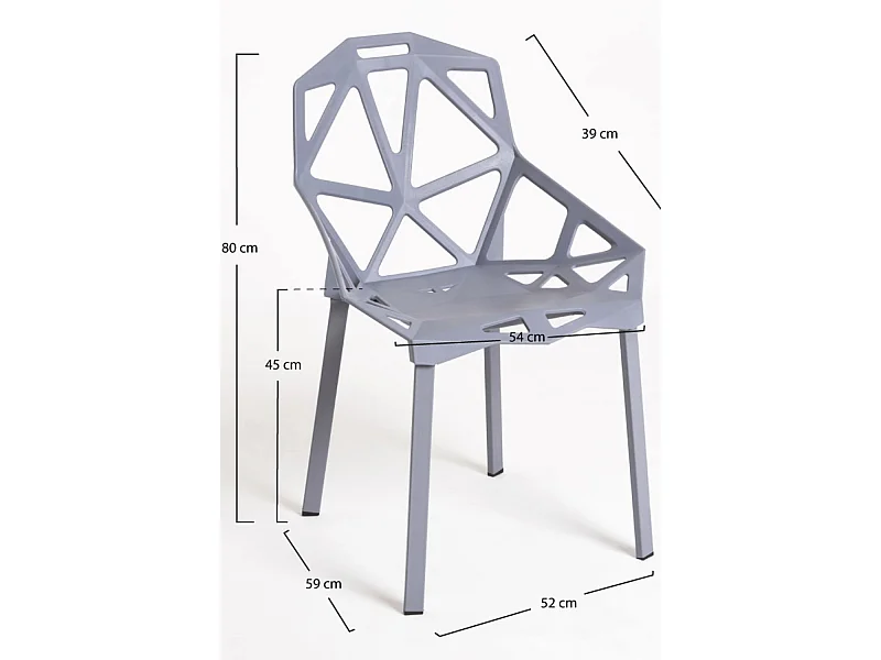 Packs Sillas Comedor - Pack 4 Sillas Omega - Gris oscuro