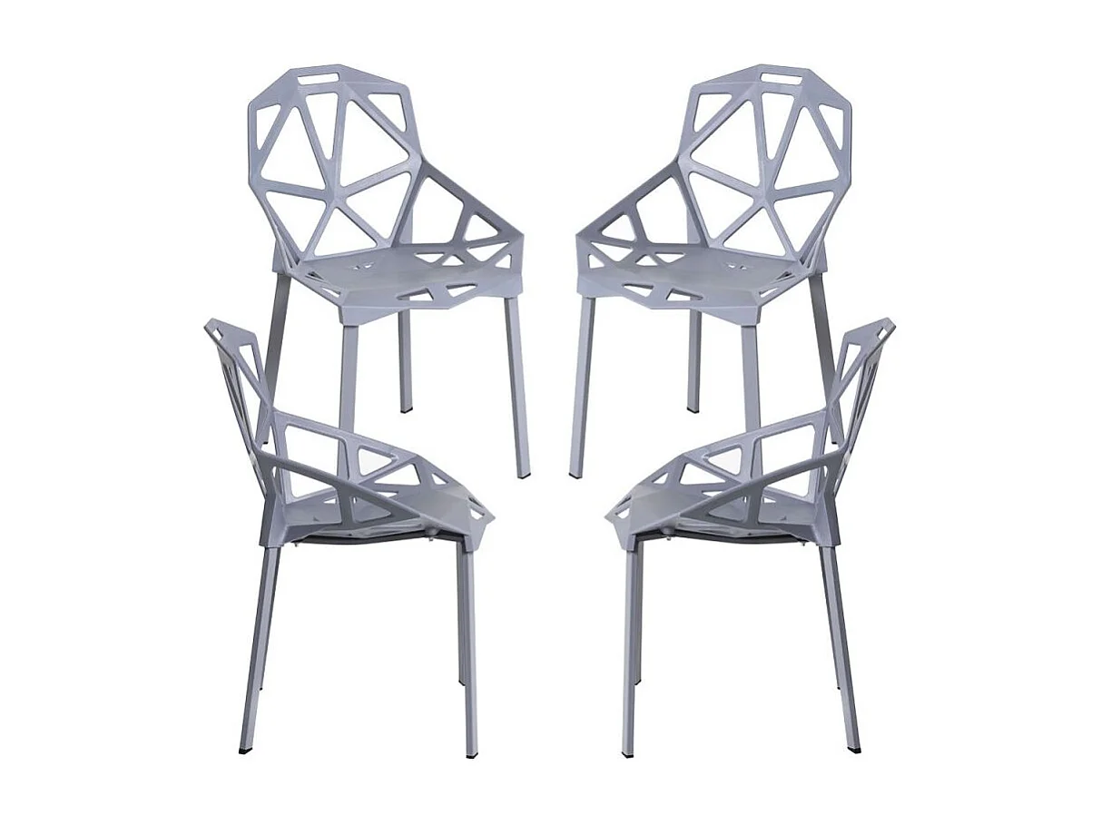 Packs Sillas Comedor - Pack 4 Sillas Omega - Gris oscuro