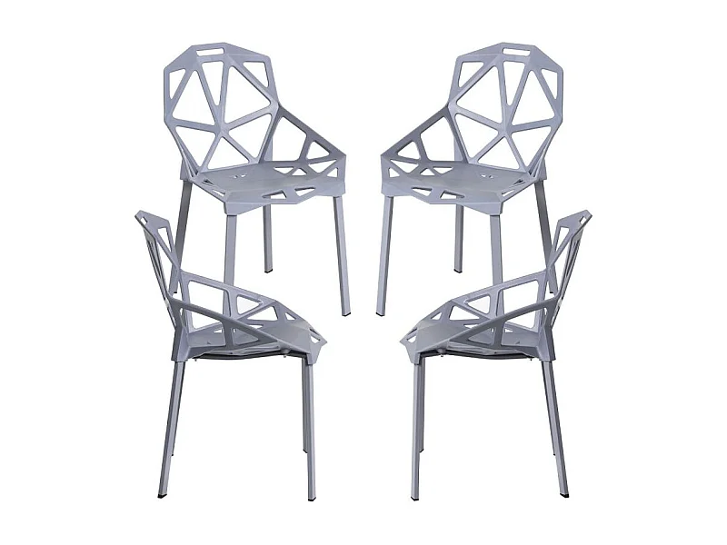 Packs Sillas Comedor - Pack 4 Sillas Omega - Gris oscuro