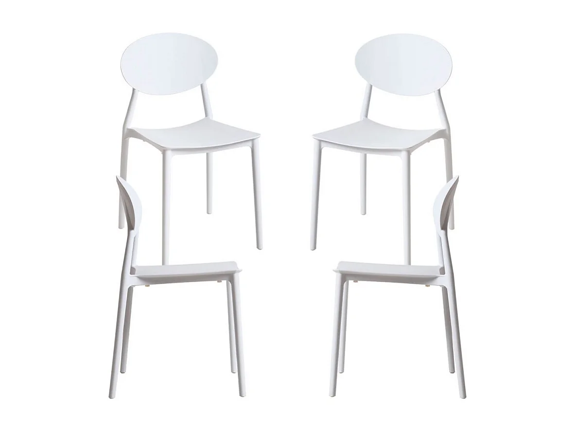 Packs Sillas Jardín - Pack 4 Sillas Bután - Blanco