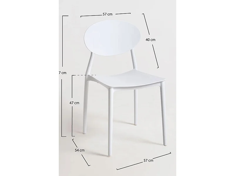 Packs Sillas Jardín - Pack 4 Sillas Bután - Blanco