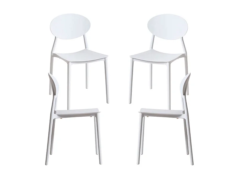 Packs Sillas Jardín - Pack 4 Sillas Bután - Blanco