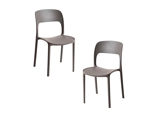 Packs Sillas Jardín - Pack 2 Sillas Inis - Gris oscuro