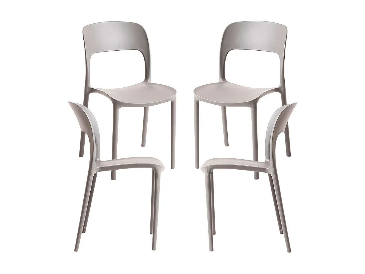 Packs Sillas Jardín - Pack 4 Sillas Inis - Gris