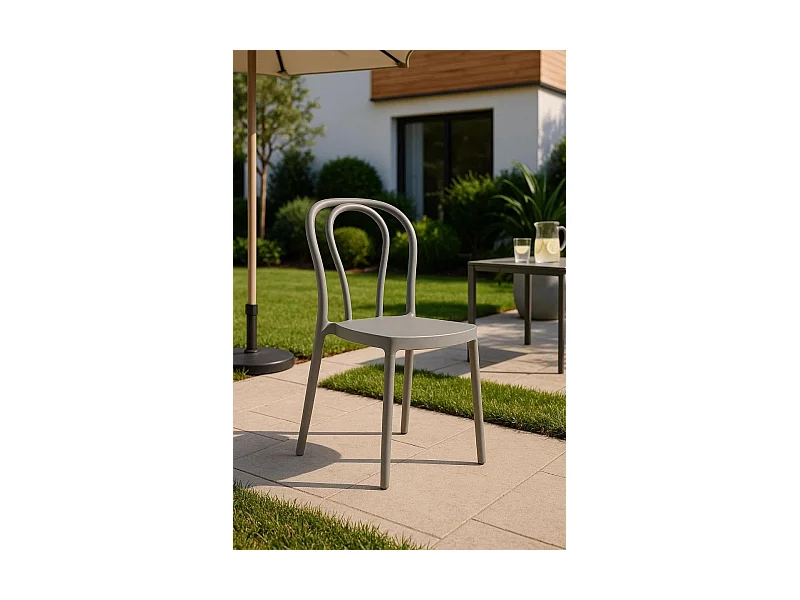 Sillas Jardín - Silla Woda - Gris claro