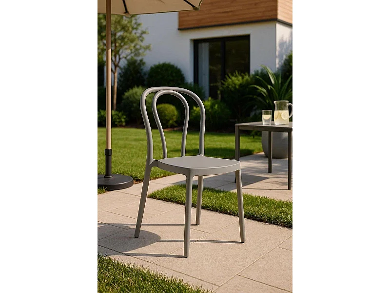 Sillas Jardín - Silla Woda - Gris claro