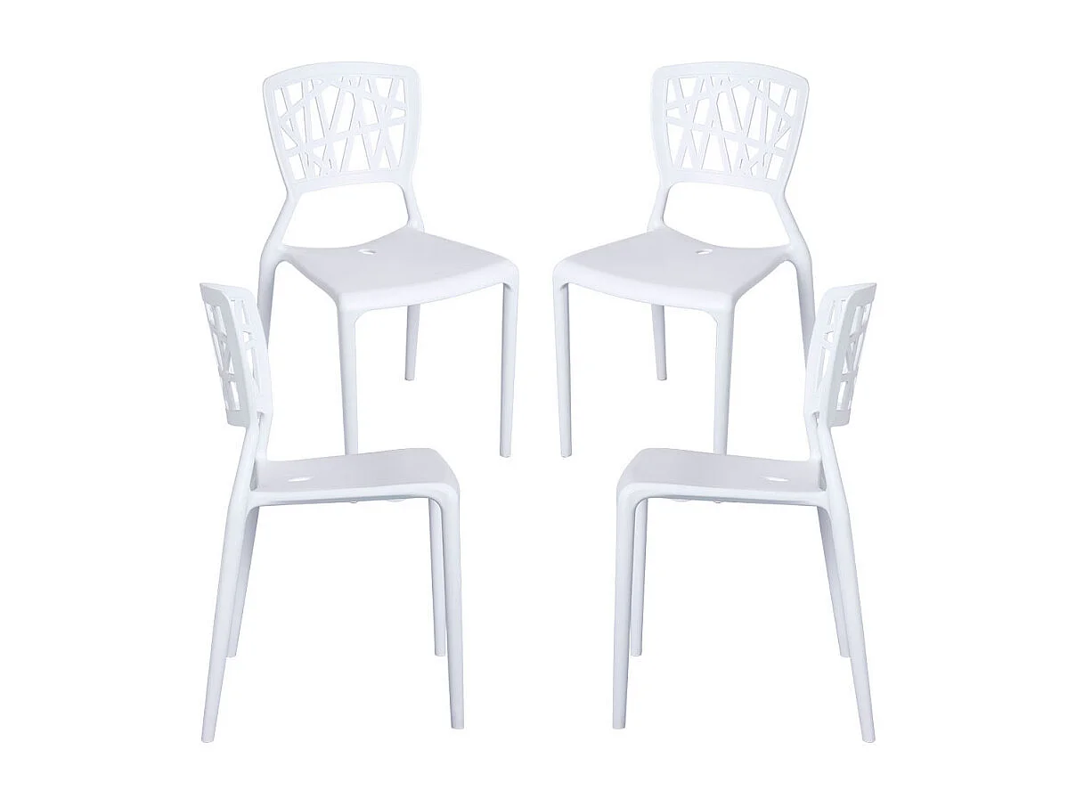 Packs Sillas Jardín - Pack 4 Sillas Delta - Blanco