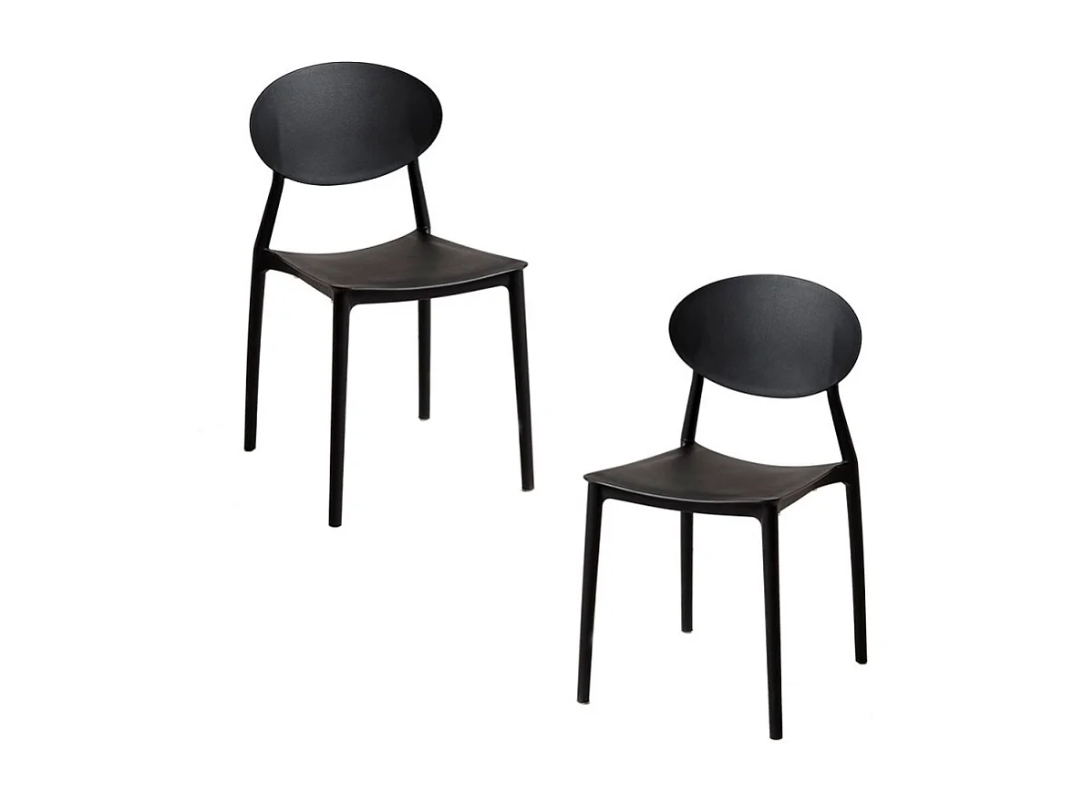 Packs Sillas Jardín - Pack 2 Sillas Bután - Negro