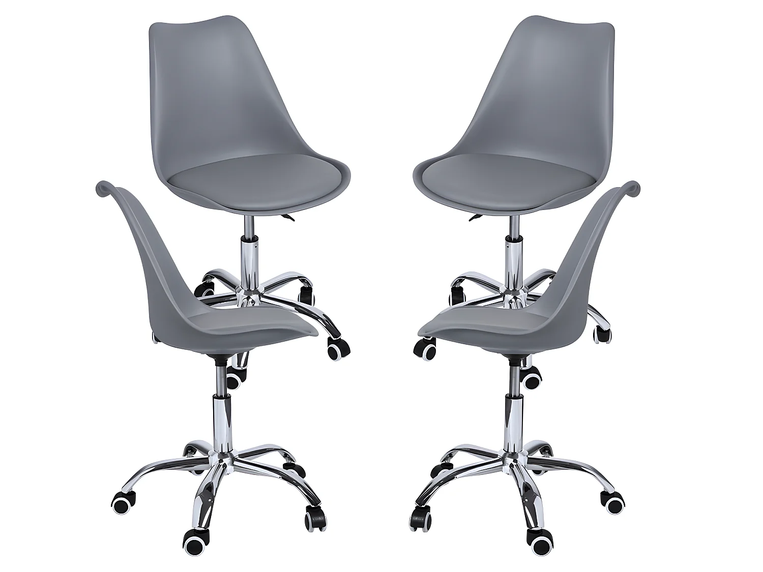 Packs Sillas - Pack 4 Sillas Neo - Gris oscuro