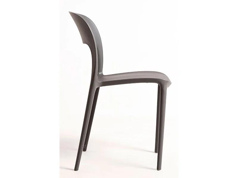 Packs Sillas Jardín - Pack 6 Sillas Inis - Gris oscuro