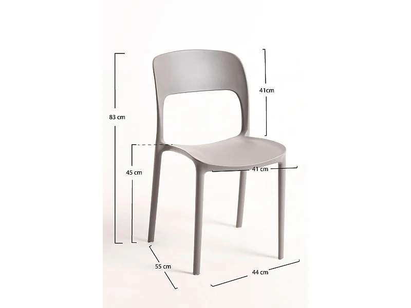 Packs Sillas Jardín - Pack 2 Sillas Inis - Gris