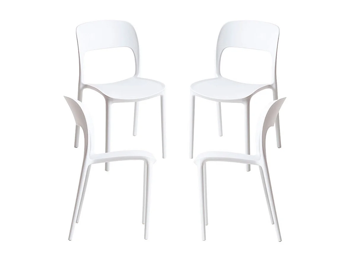 Packs Sillas Jardín - Pack 4 Sillas Inis - Blanco
