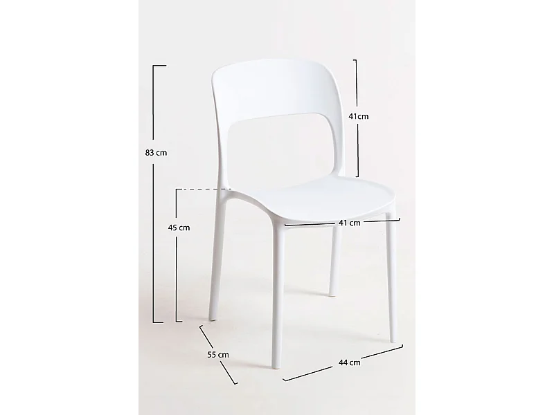 Packs Sillas Jardín - Pack 4 Sillas Inis - Blanco