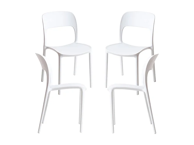 Packs Sillas Jardín - Pack 4 Sillas Inis - Blanco