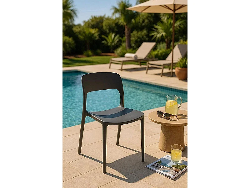 Sillas Jardín - Silla Inis - Gris oscuro
