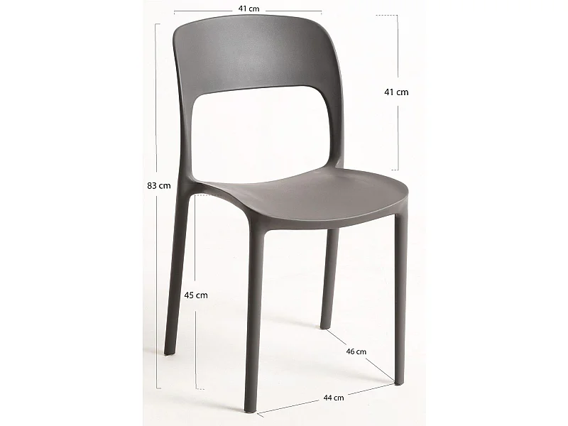 Sillas Jardín - Silla Inis - Gris oscuro