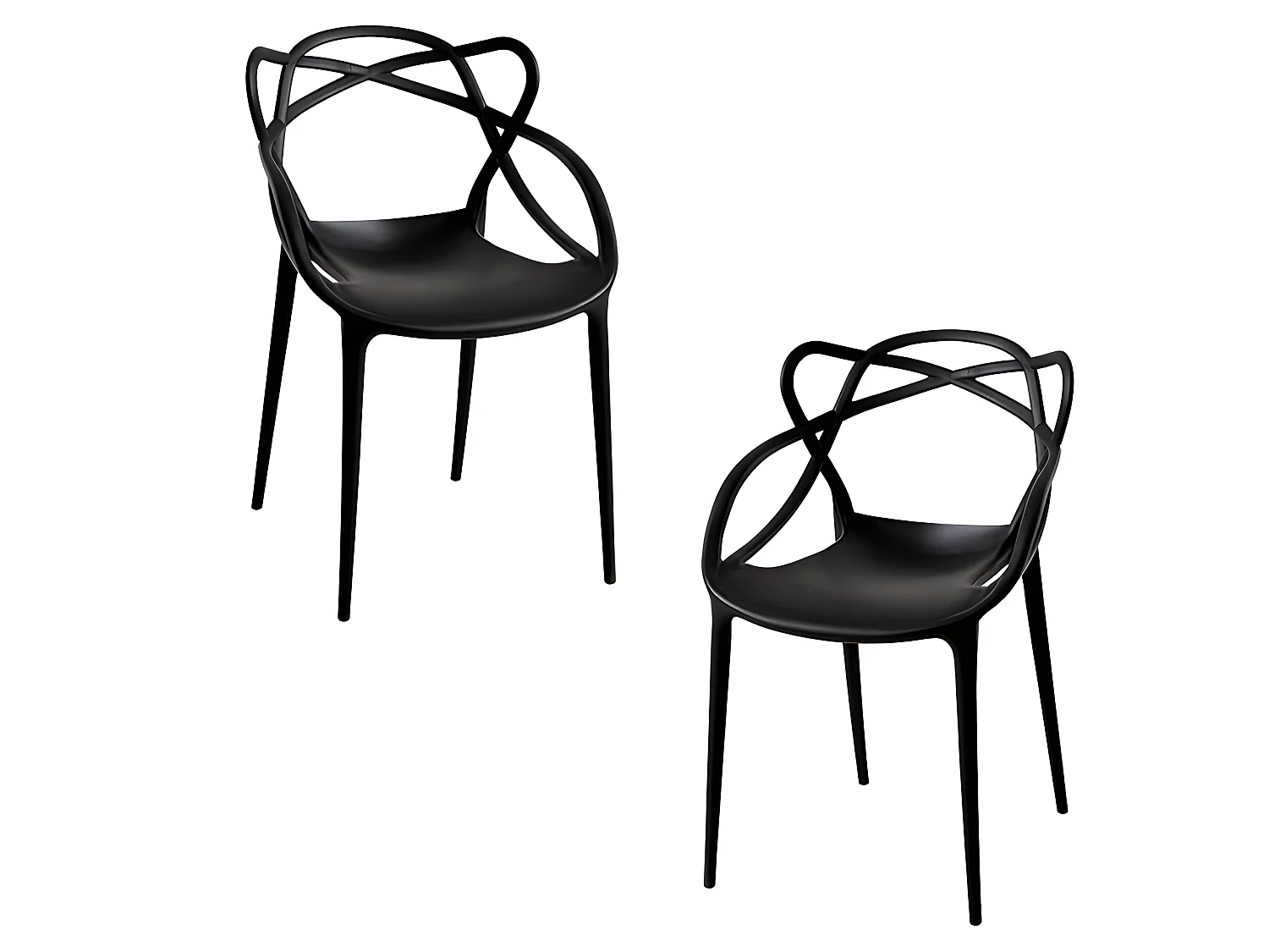 Packs Sillas Jardín - Pack 2 Sillas Lowa - Negro