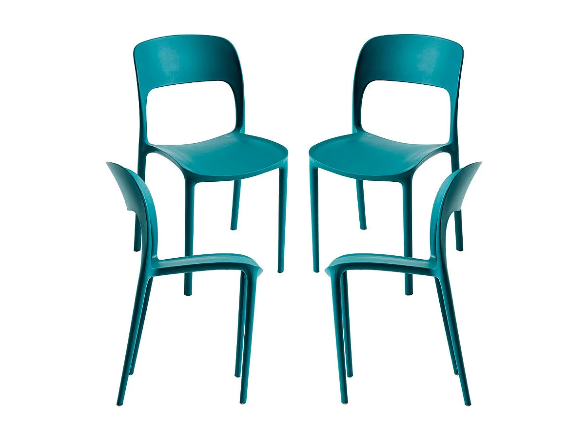 Packs Sillas Jardín - Pack 4 Sillas Inis - Verde azulado