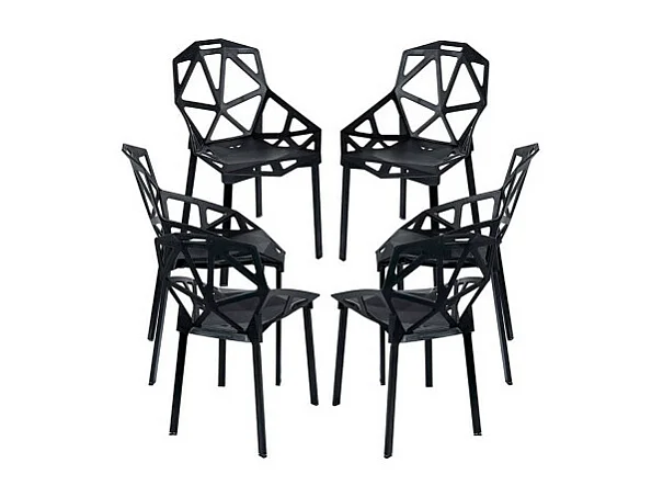 Packs Sillas Comedor - Pack 6 Sillas Omega - Negro