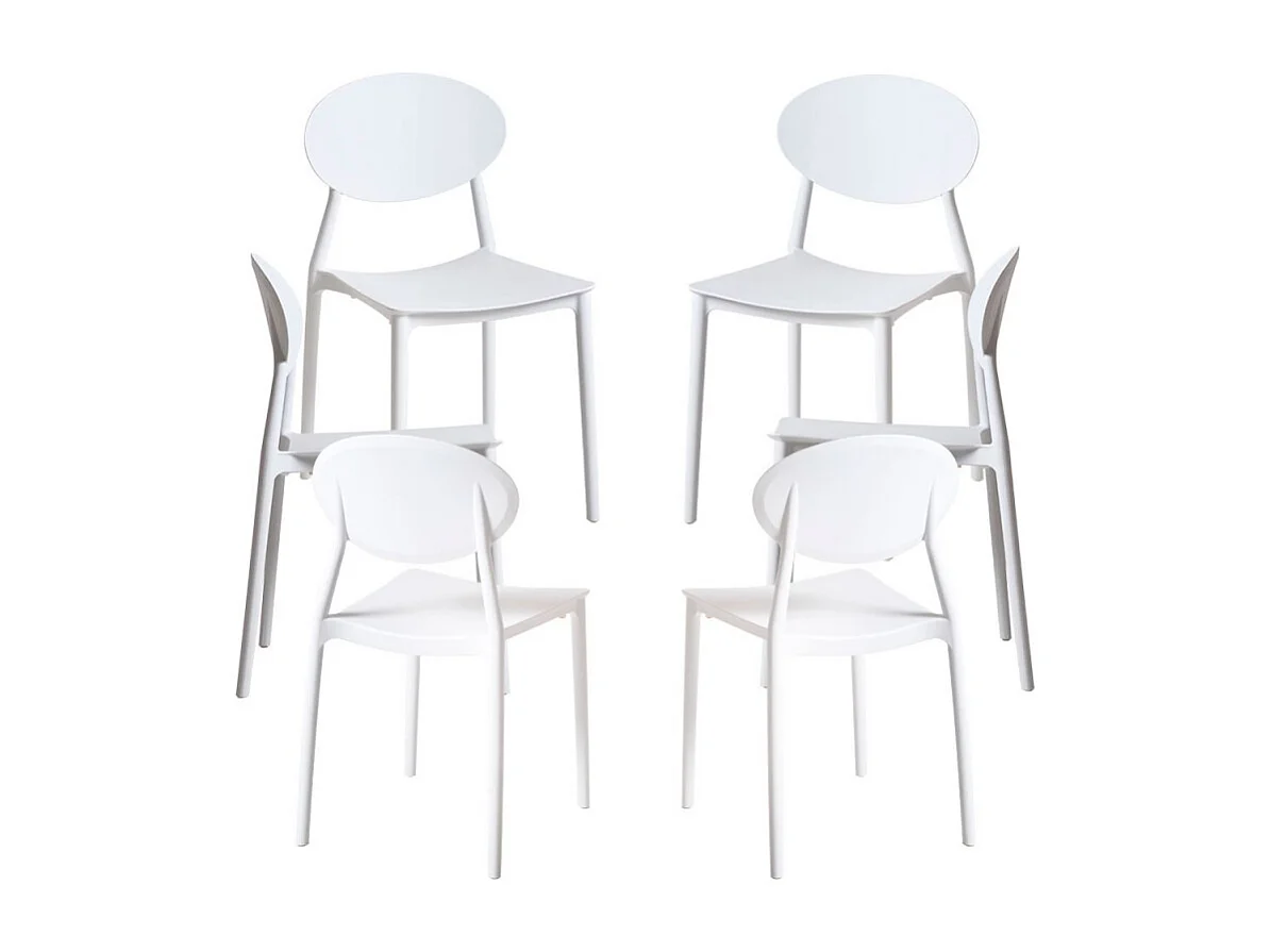 Packs Sillas Jardín - Pack 6 Sillas Bután - Blanco