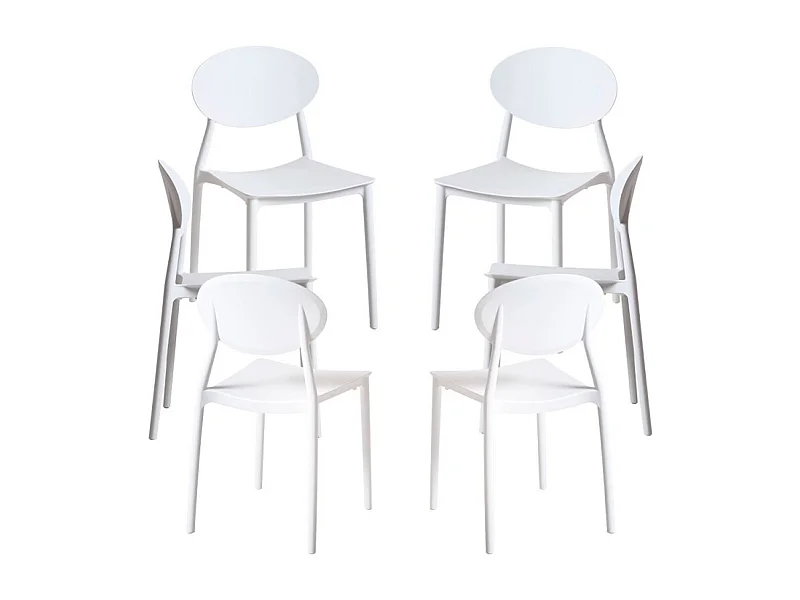 Packs Sillas Jardín - Pack 6 Sillas Bután - Blanco