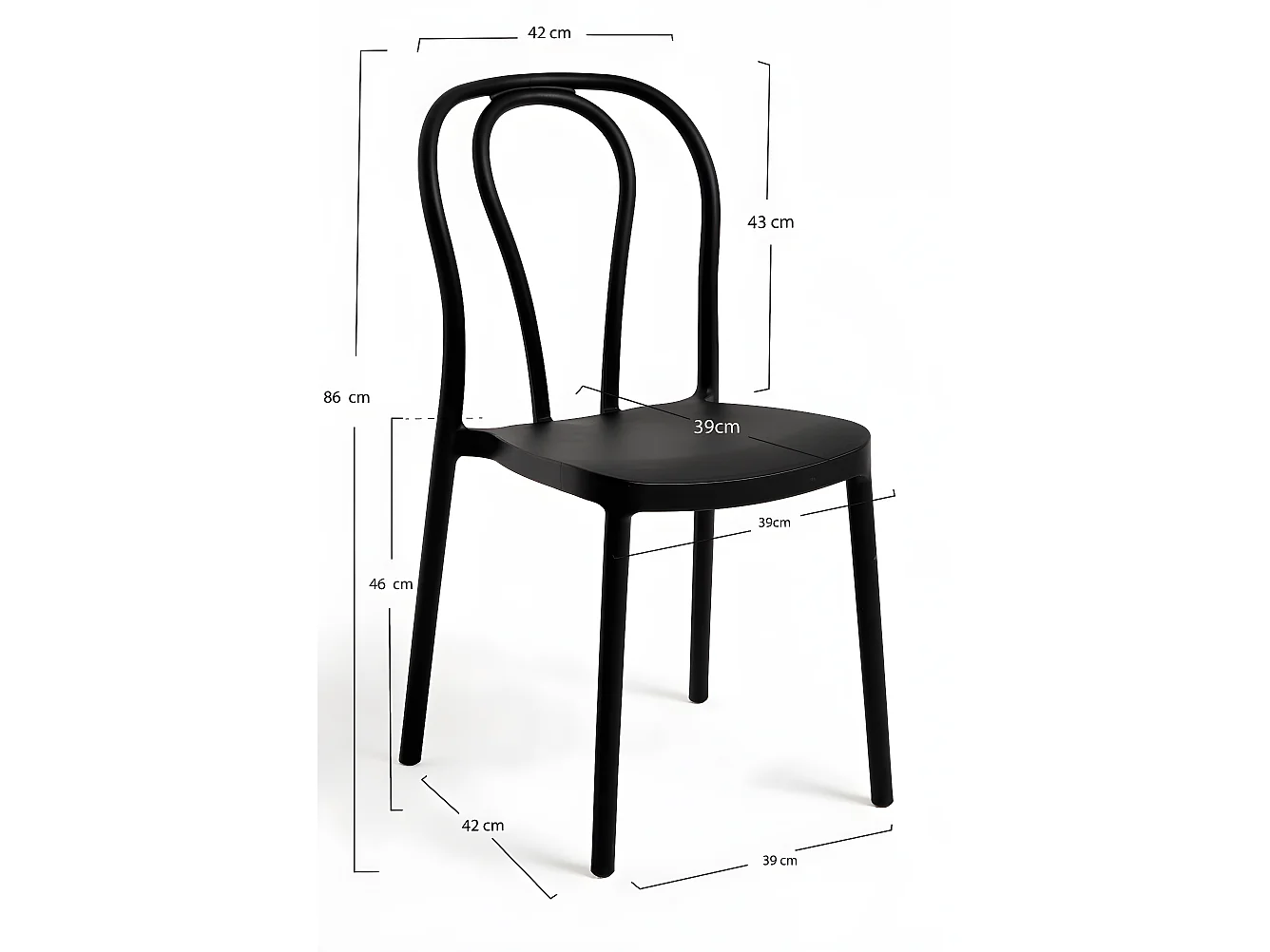 Sillas Jardín - Silla Woda - Negro