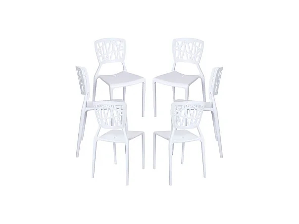 Packs Sillas Jardín - Pack 6 Sillas Delta - Blanco