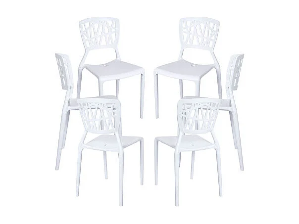 Packs Sillas Jardín - Pack 6 Sillas Delta - Blanco